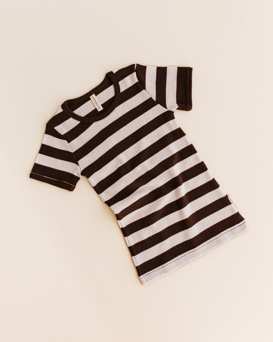 unaduna Wollen t-shirt short sleeves tiny rib - mazarin:kladdkaka 2