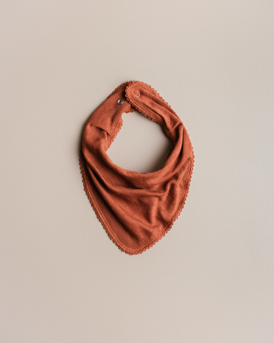 Bib scarf pointelle wool/silk - umbre