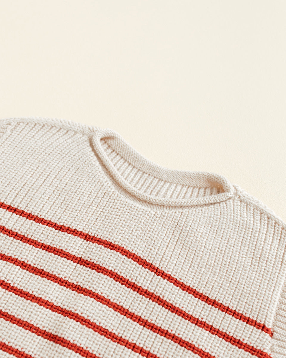 VEST HARVEY CREAM + RED 2