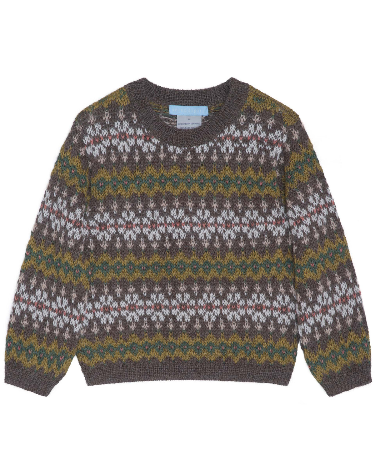 Alpaca children's sweater - truffle