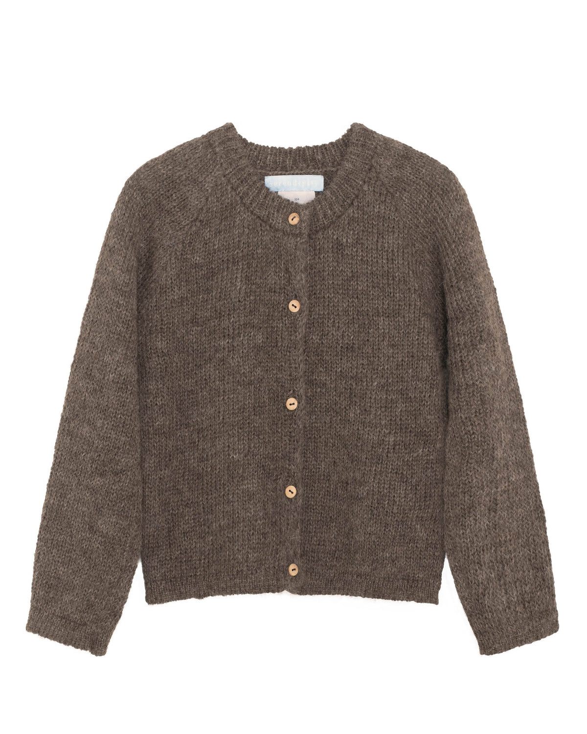 Children's cardigan alpaca wool - owl