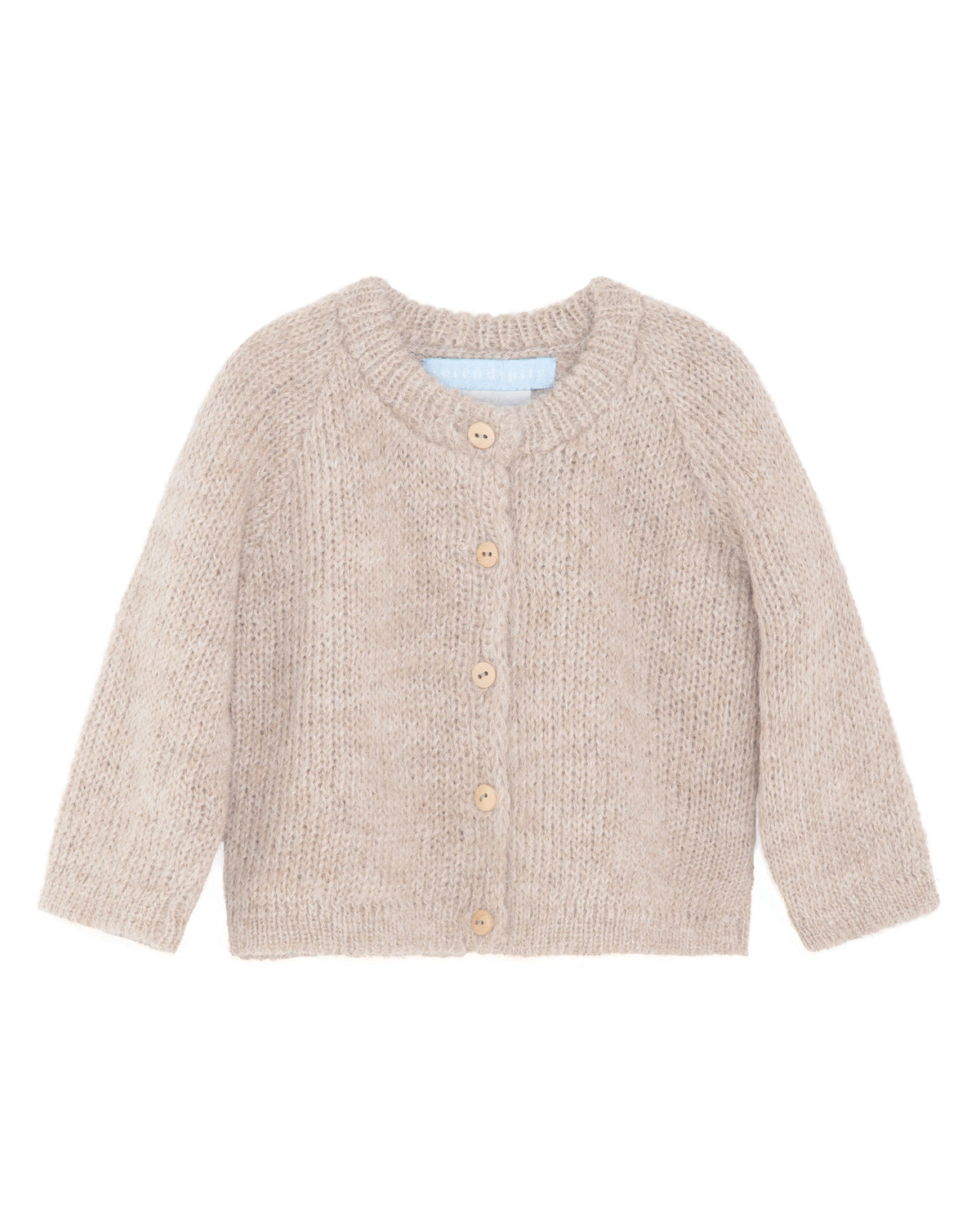Baby cardigan alpaca wool - oat milk 