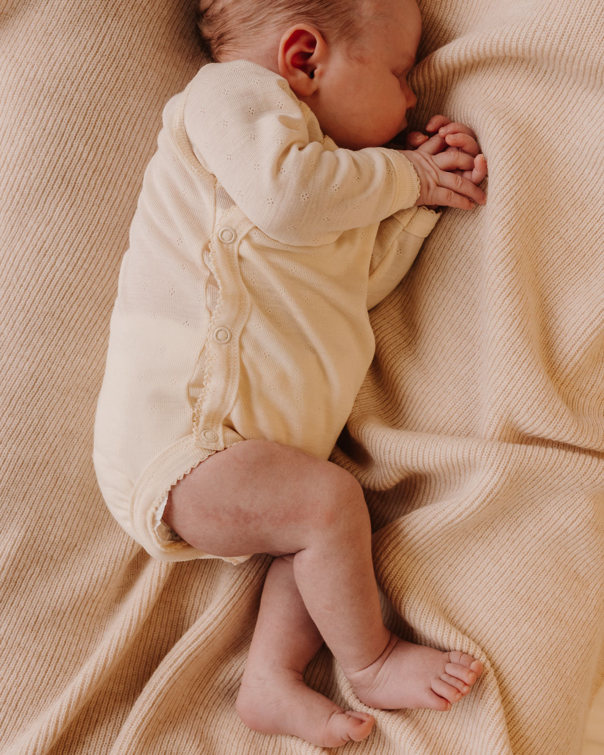 Wrap around body pointelle wool/silk - munkki