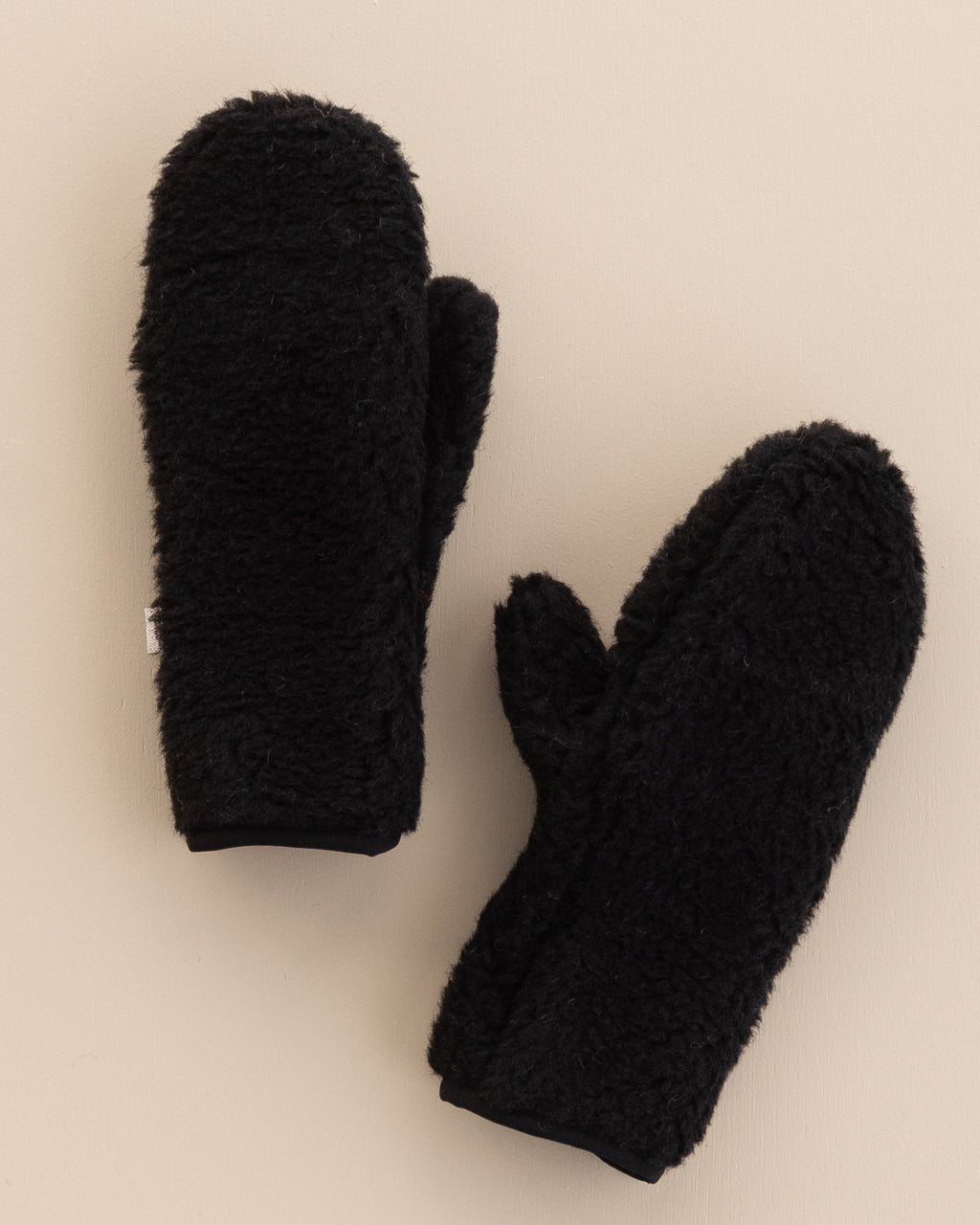 Wol pluche dames wanten - black -2