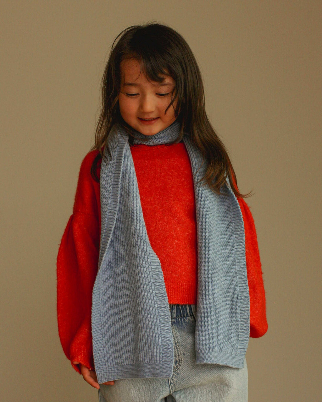 Wollen sjaal Gustave - light blue
