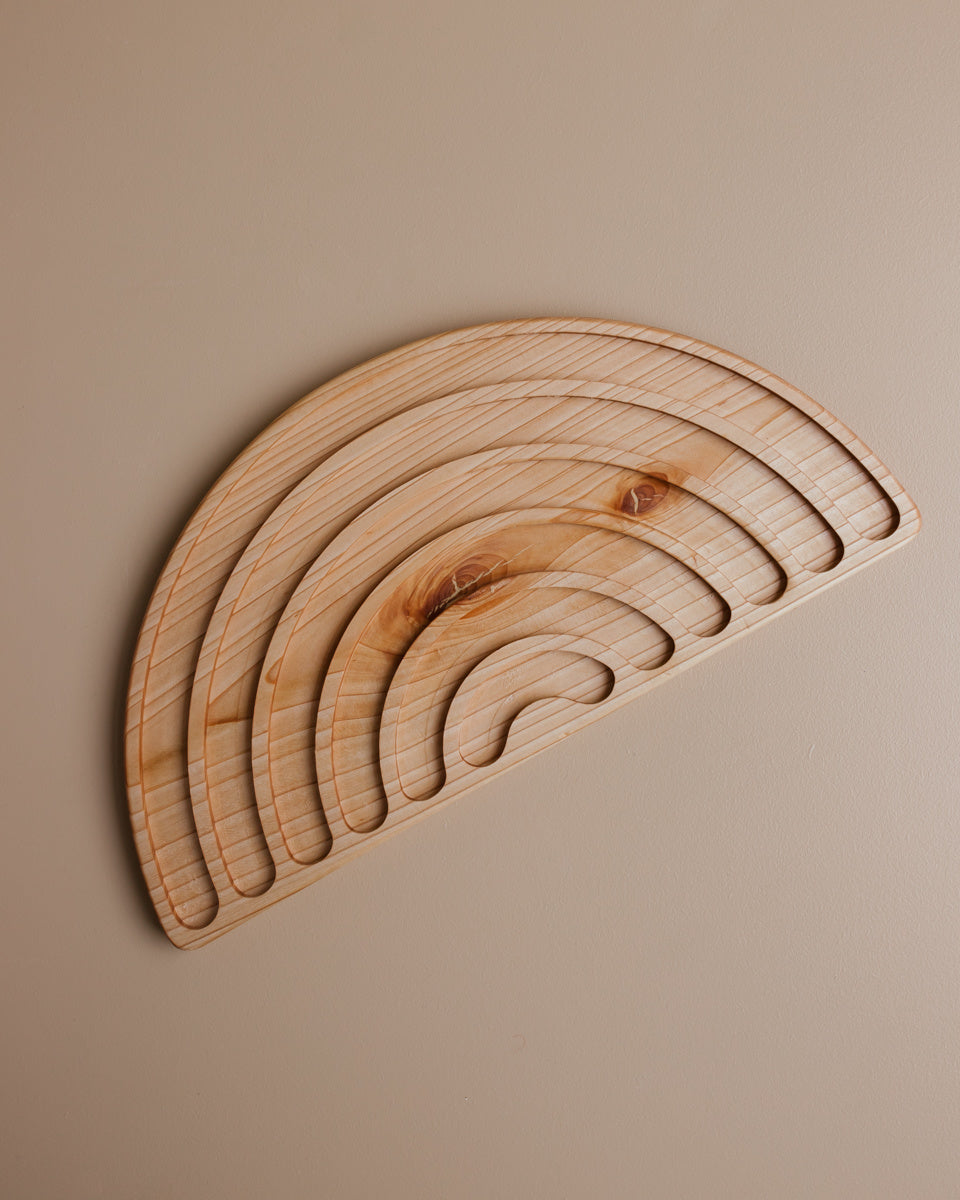 Wooden tracing rainbow