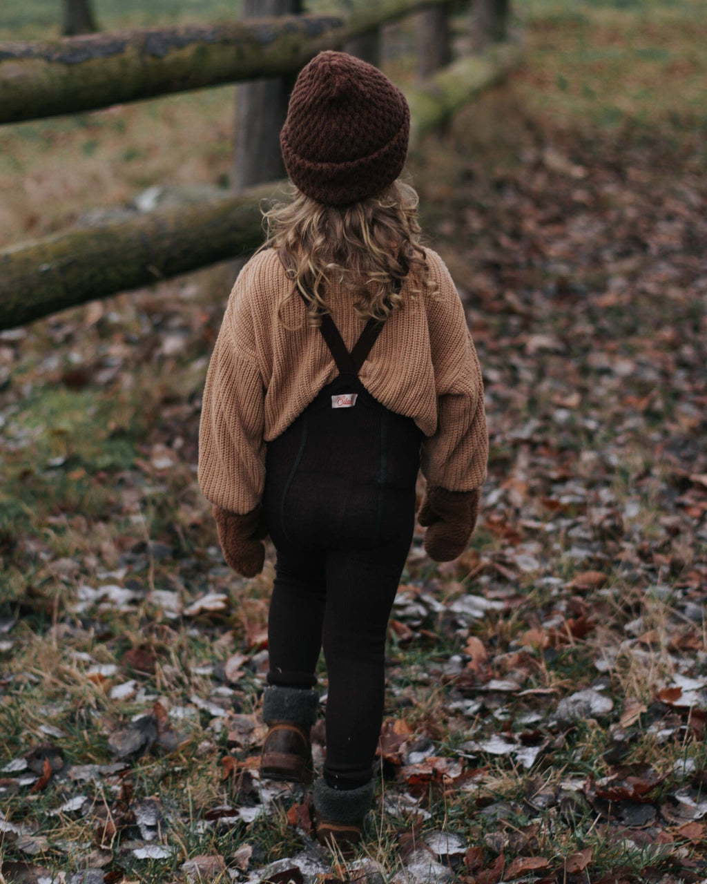 Wooly tights zonder voetjes - espresso brown-5